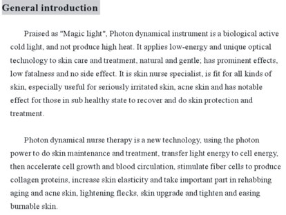 PDT Skin Care Machine, Photodynamic Therapy Treatment Beauty Equipment 0